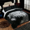 thumbnail image 1 of NC Warm King Sherpa Blanket,Thick Printed Flannel Fleece Borrego Blanket,79"x91",7.5lb, 1 of 6
