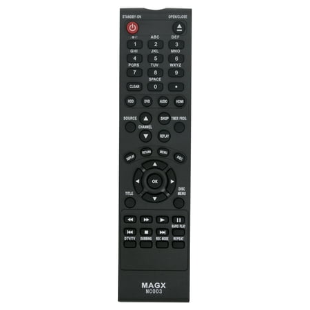 NC003 Remote Control Replace for Magnavox TVs MDR533H MDR535H MDR537H MDR515H