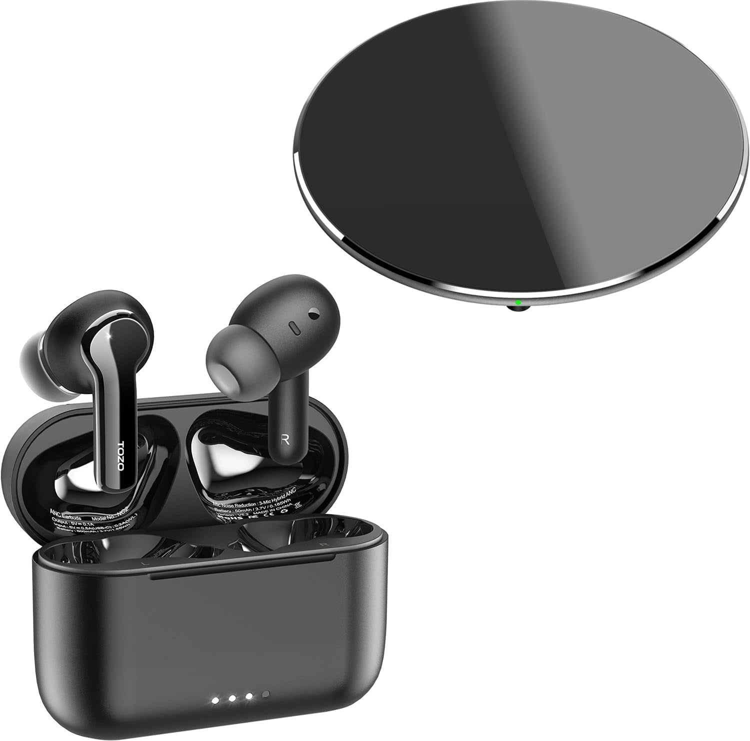 NC2 Hybrid Active Noise Cancelling Wireless Earbuds, inEar Detection