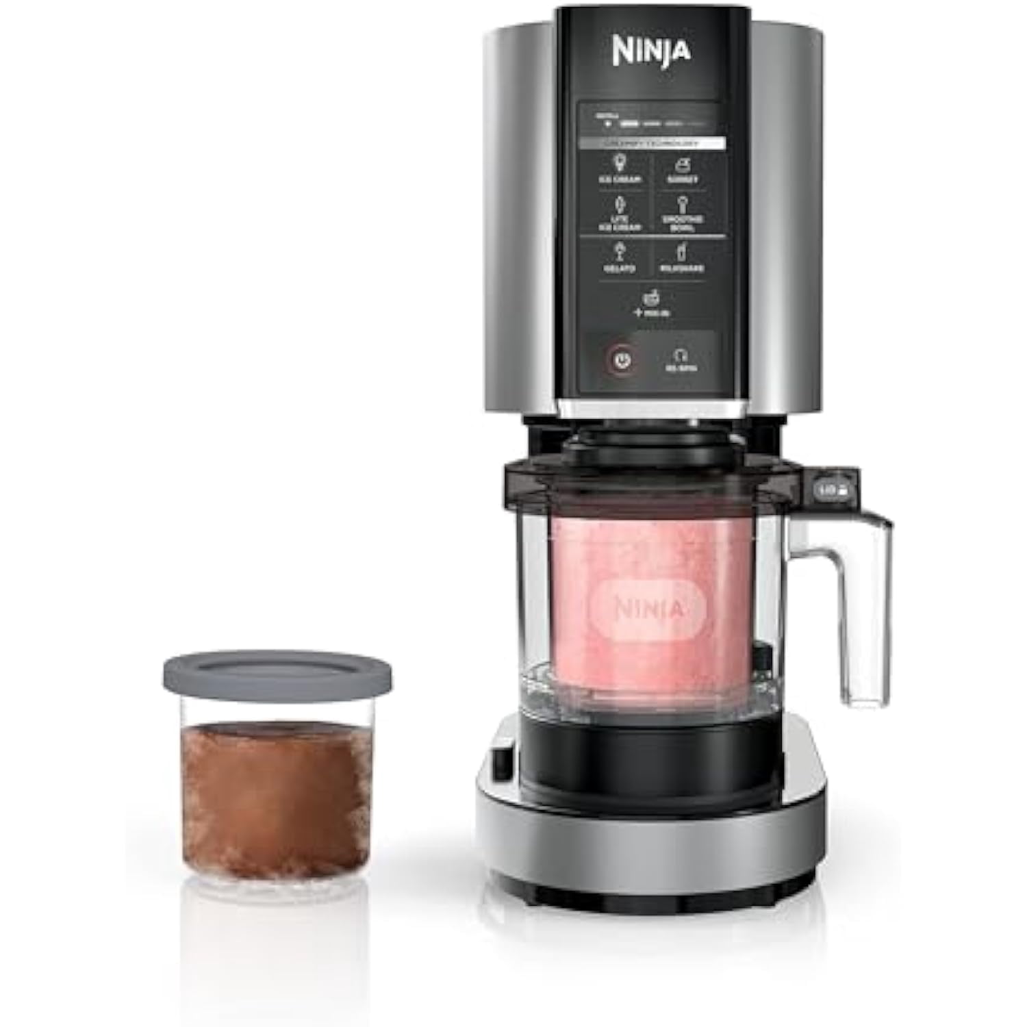 NC301 CREAMi Ice Cream Maker, for Gelato, Mix-ins, Milkshakes, Sorbet, Smoothie Bowls & More, 7 One-Touch Programs, with (2) Pint Containers & Lids, Compact Size, Perfect for Kids