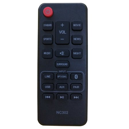NC302 NC302UH RTNC302UH Replace Remote for Sanyo Soundbar FWSB426F