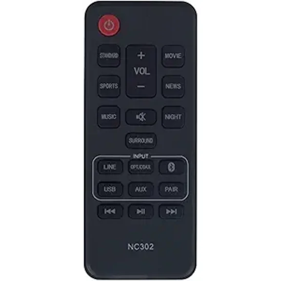 NC302UH NC302 Replacement Remote Control fit for Sanyo Soundbar FWSB426F