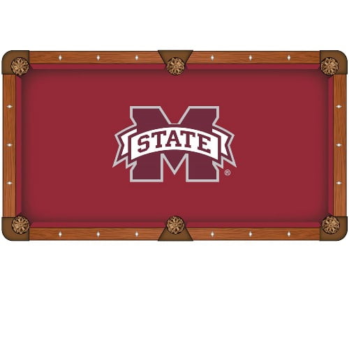 NCAA 8' Pool Table Cloth by Holland Bar Stool - Mississippi State