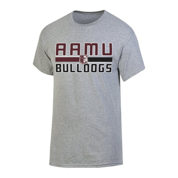 NCAA ALABAMA A&M Mens Grey Color Cotton SS TEE Blocked Color OPP