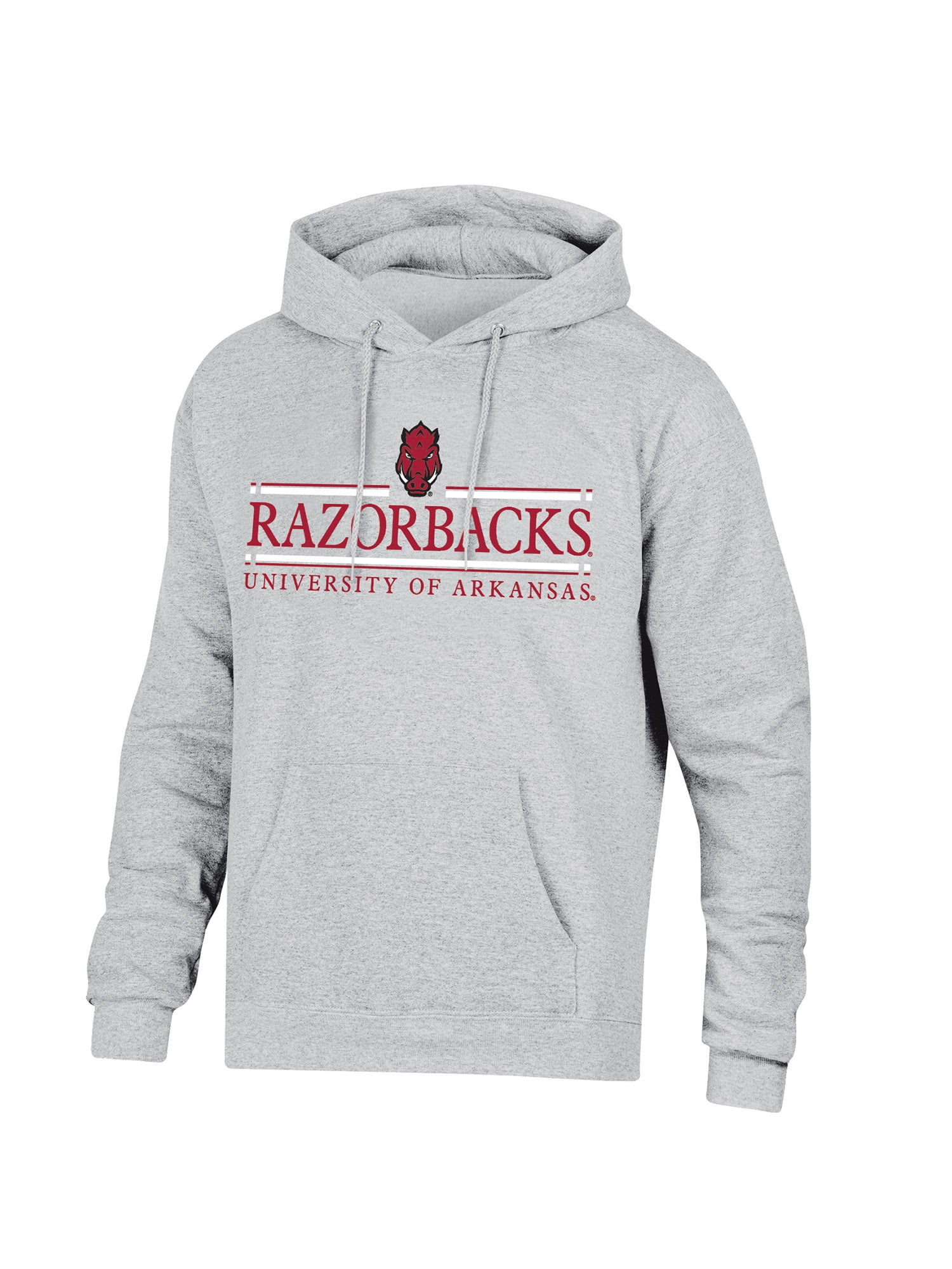 NCAA Men’s Ash Heather Team Bar Logo Fleece Hoodie Sweatshirt