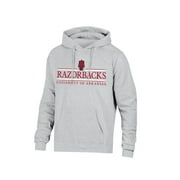 NCAA Men’s Ash Heather Team Bar Logo Fleece Hoodie Sweatshirt
