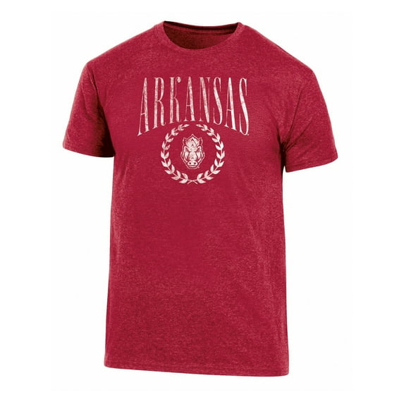 NCAA Men's Arkansas Razorbacks Triblend Laurel Logo Tee
