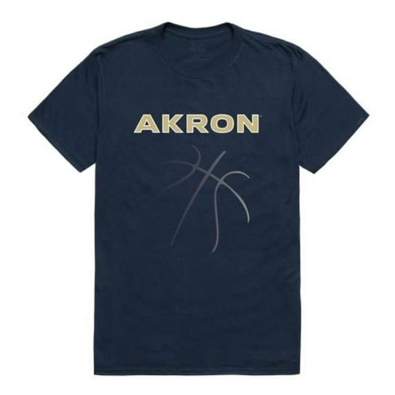 NCAA Akron Zips College Basketball T-Shirt, Navy - Large