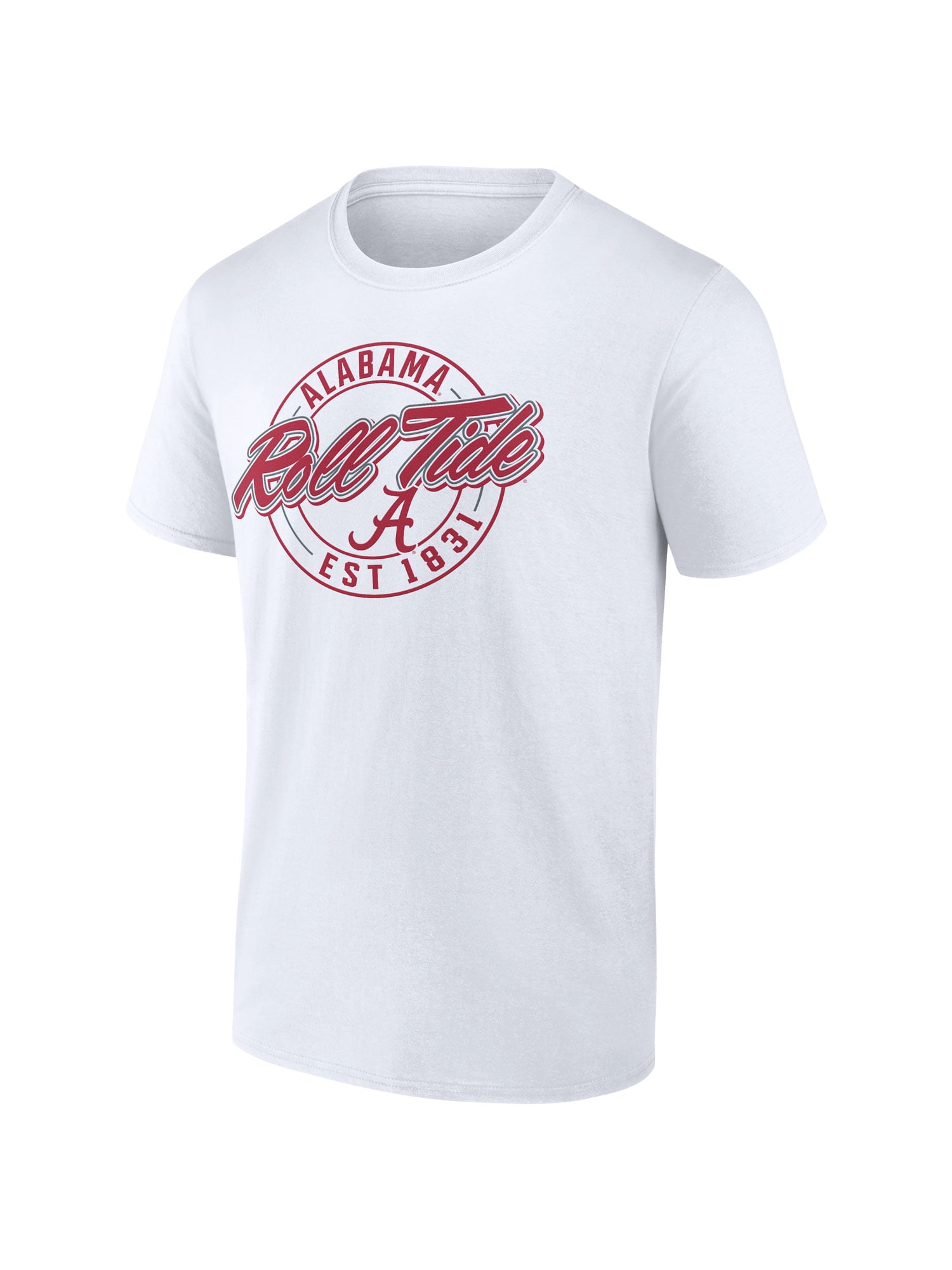 NCAA Alabama Crimson Tide Men's Cotton White Short Sleeve T-Shirt