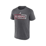 NCAA Alabama Crimson Tide Men's Synthetic Charcoal Heather Short Sleeve T-Shirt