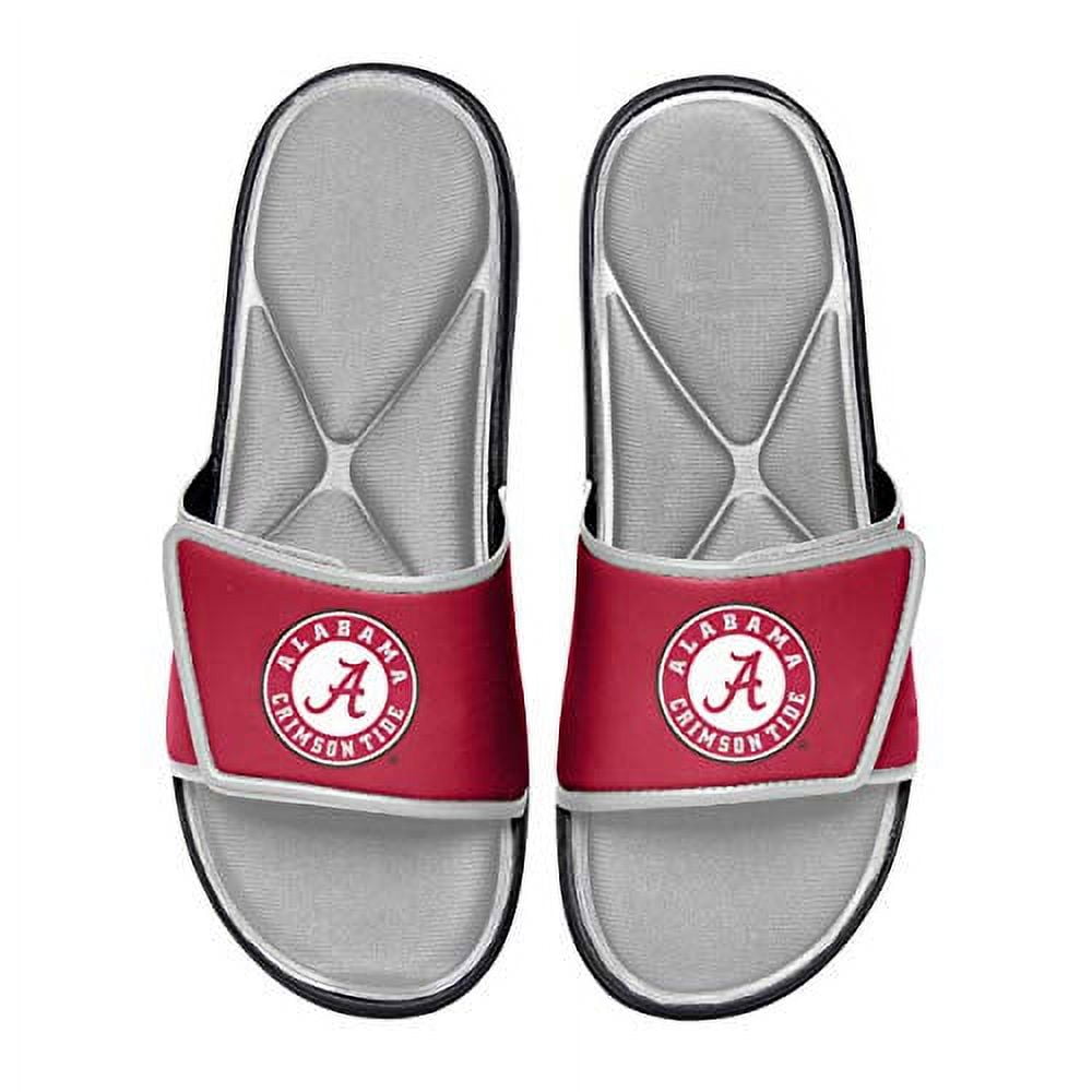 NCAA Alabama Crimson Tide Mens Deluxe Foam Sport Shower Slide Flip Flop SandalsDeluxe Foam Sport Shower Slide Flip Flop Sandals, Team Color, Medium/ Mens Size 9-10