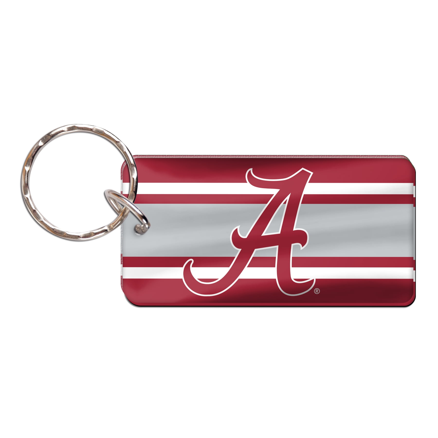 NCAA Alabama Stripe Acrylic Rectangle Keyring - Walmart.com