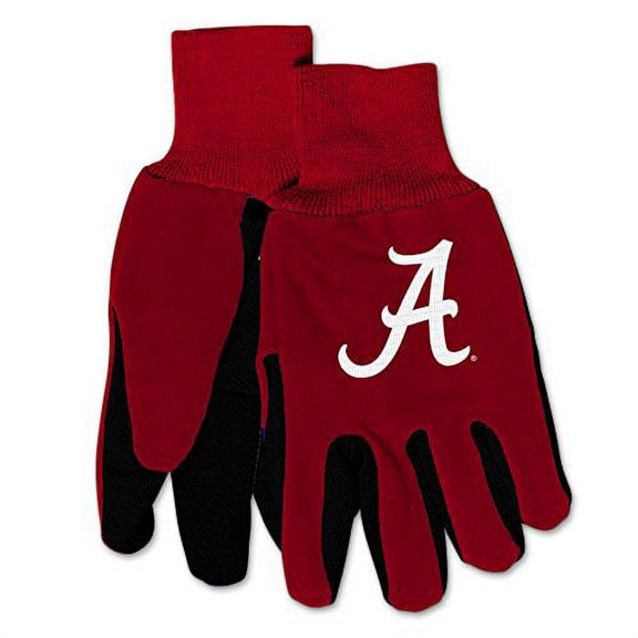 NCAA Alabma Crimson Mechanical / Gardening / Work / Utility Glove With 3D Logo ... (Red on Black)
