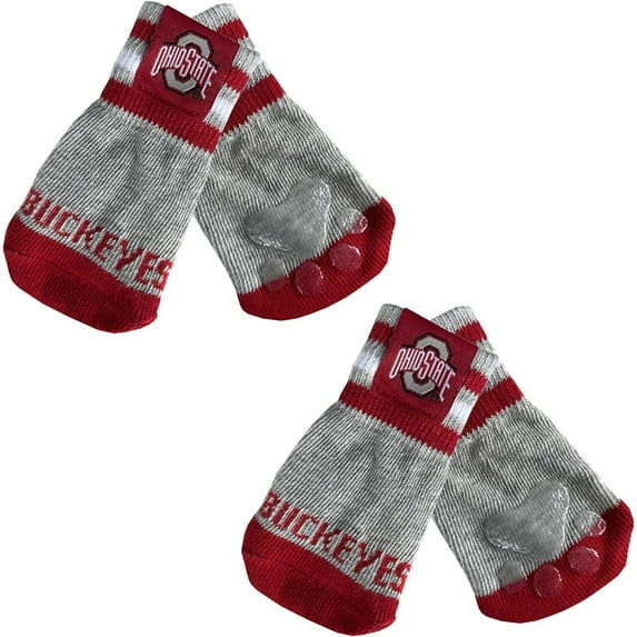 NCAA Anti Slip Dog Socks with Elastic Ribbed Top Indoor/Outdoor Paw Protection