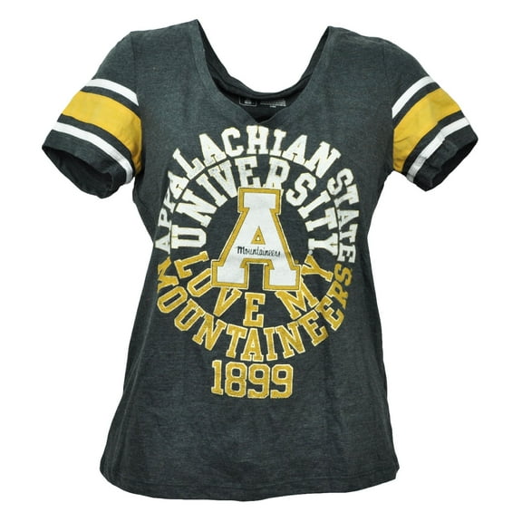 NCAA Appalachians State Mountaineers V Neck Womens Tshirt Short Sleeve XSmall
