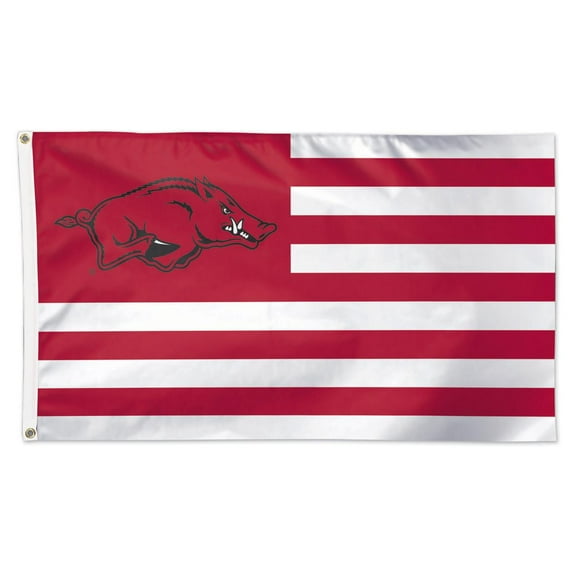 WinCraft Arkansas Razorbacks 3' x 5' Stripe Deluxe Single-Sided Flag