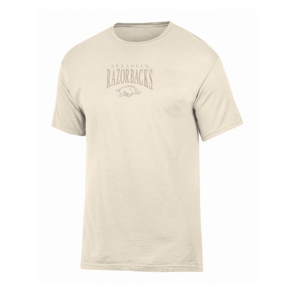 NCAA Arkansas Mens Washd Color Cotton Comfort Short Sleeve Tee