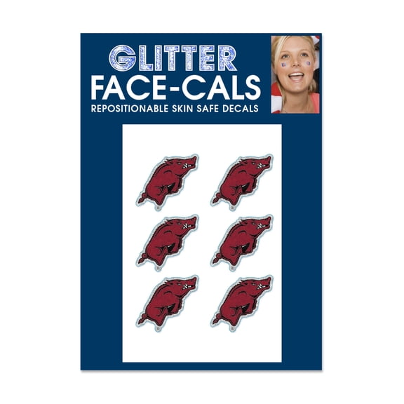 NCAA Arkansas Prime Glitter Face Cal