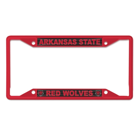 NCAA Arkansas State Team Colored Small Over Small License Plate Frame