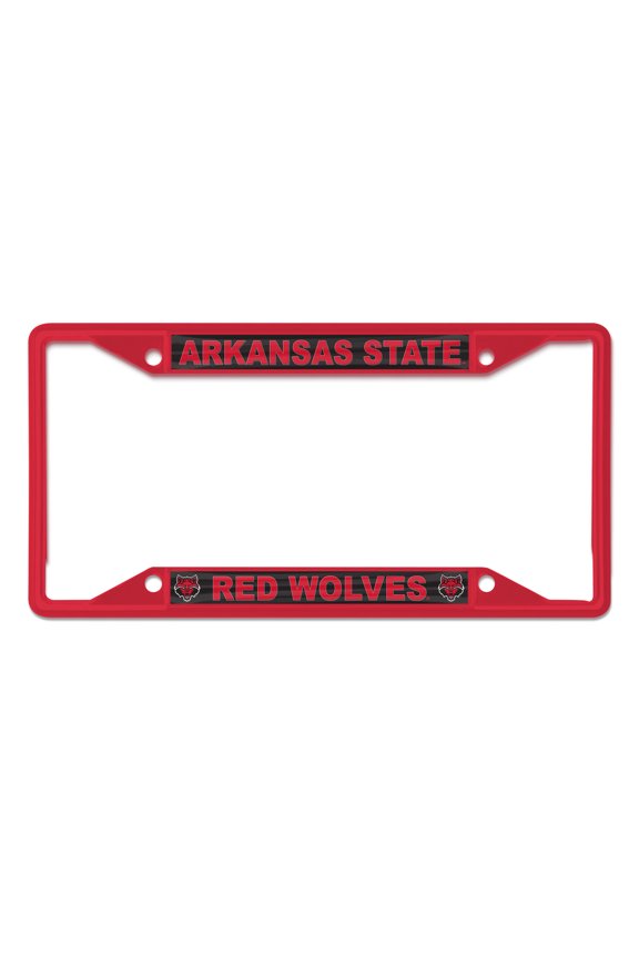 NCAA Arkansas State Team Colored Small Over Small License Plate Frame