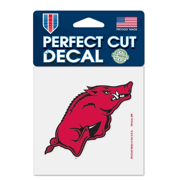 NCAA Arkansas Team 4" x 4" Perfect Cut Decal