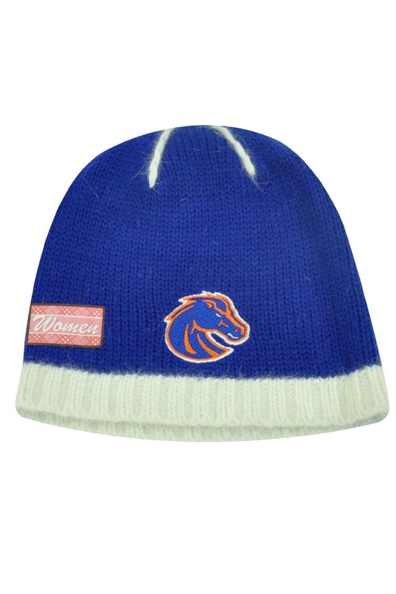 NCAA BOISE BRONCOS ANGORA WOMENS BEANIE KNIT HAT TOQUE