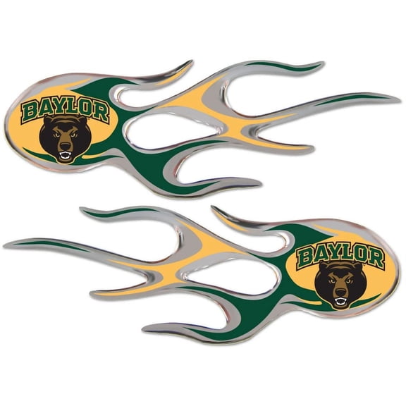 NCAA Baylor Bears Micro Flame Graphics Decal Pack of 2