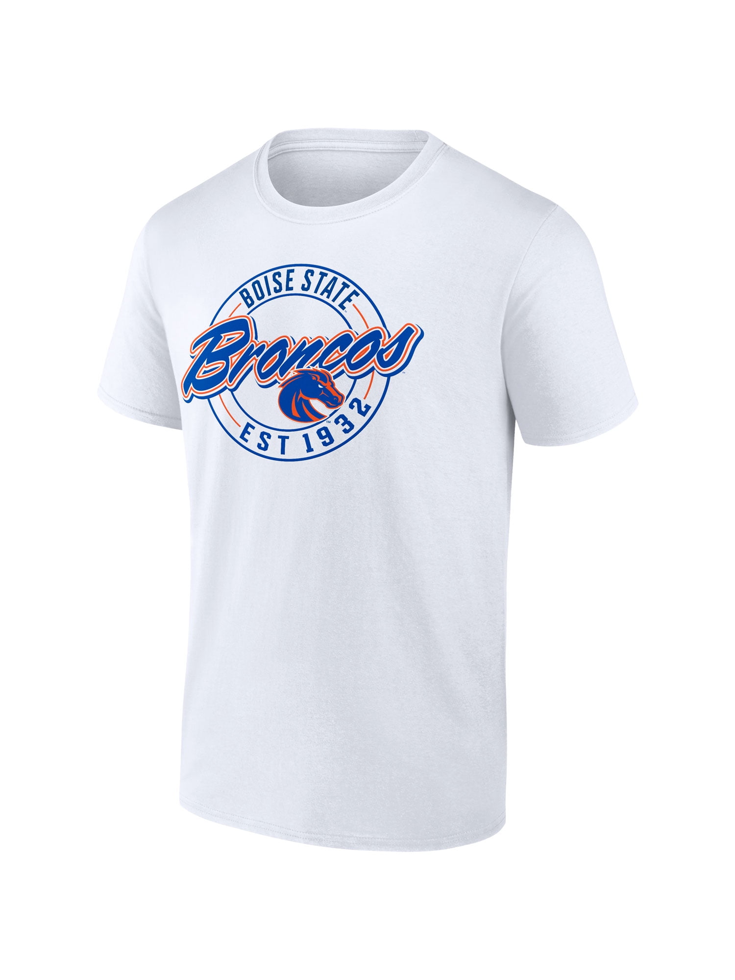 NCAA Boise State Broncos Men's Cotton White Short Sleeve T-Shirt
