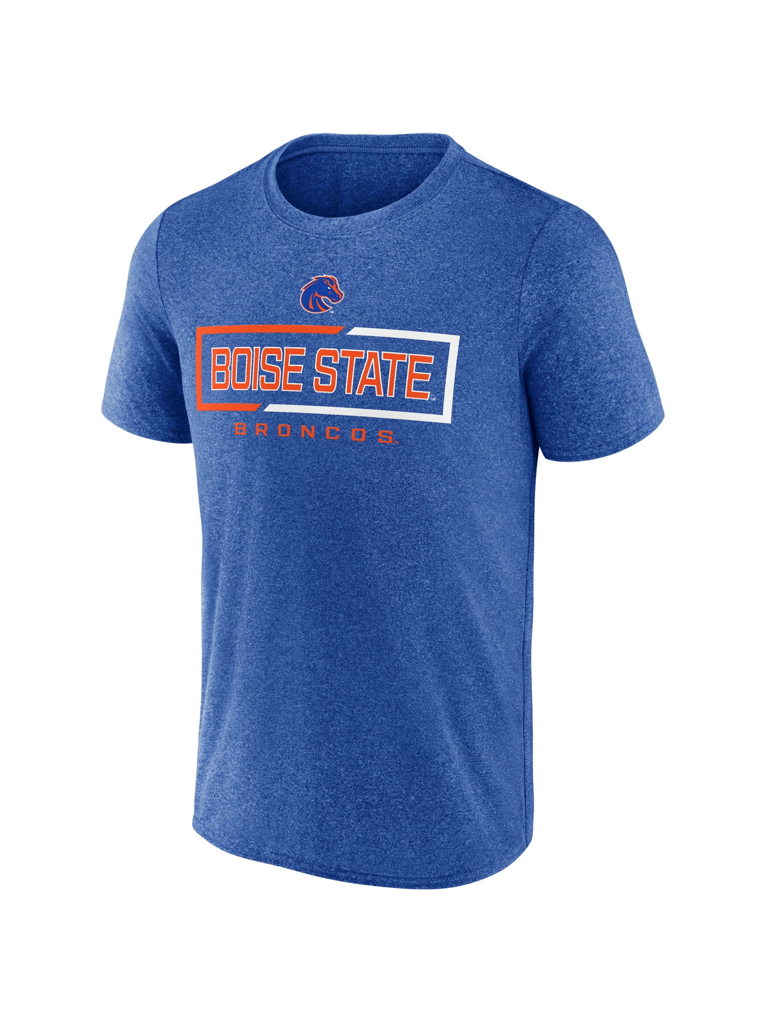 NCAA Boise State Broncos Men's Synthetic Blue Heather Short Sleeve T-Shirt