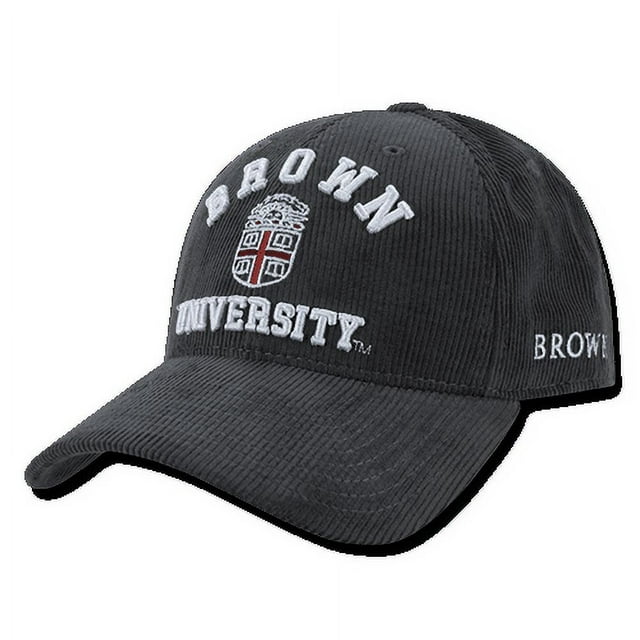 NCAA Brown Bears University Structured Corduroy Baseball Caps Hats Charcoal