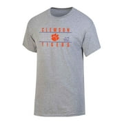 NCAA Men's Clemson Tigers Gray Bar Logo Crewneck Tee