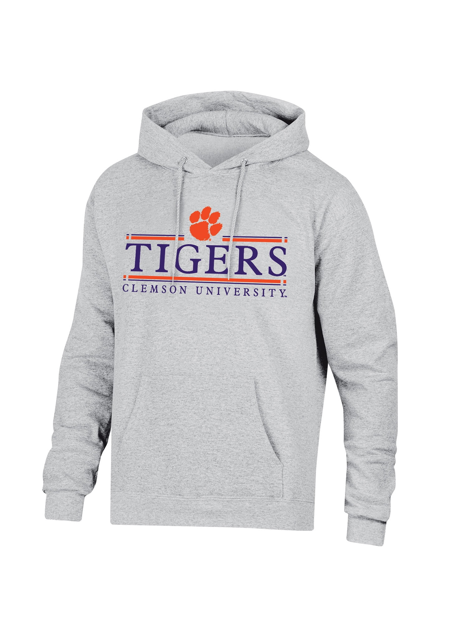 NCAA Men’s Ash Heather Team Bar Logo Fleece Hoodie Sweatshirt