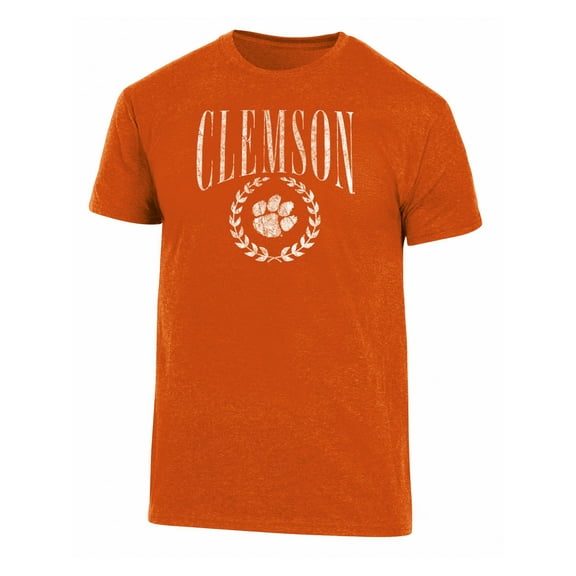NCAA Men's Clemson Tigers Triblend Laurel Logo Tee