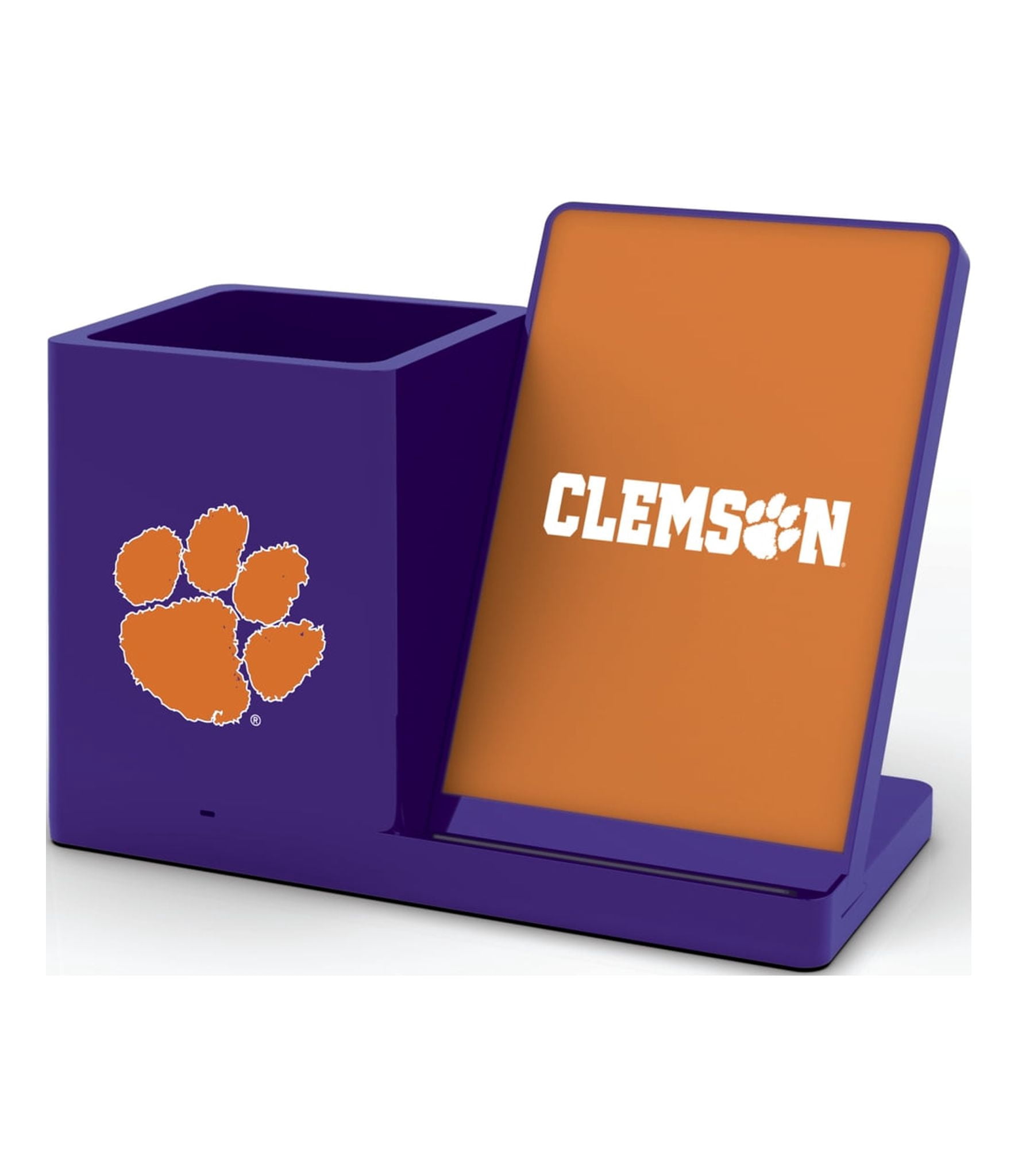 NCAA, CLEMSON TIGERS, WIRELESS CHARGER WITH PEN CUP, BOX