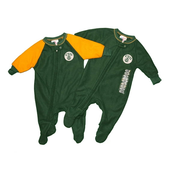 NCAA CSU Colorado State University Baby Long Sleeve Blanket Sleeper (12 Months)