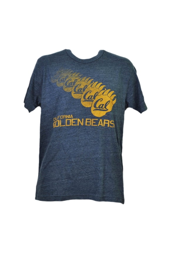 NCAA California Golden Bears Repeat Logo Tshirt Tee Mens Navy Short Sleeve Medium