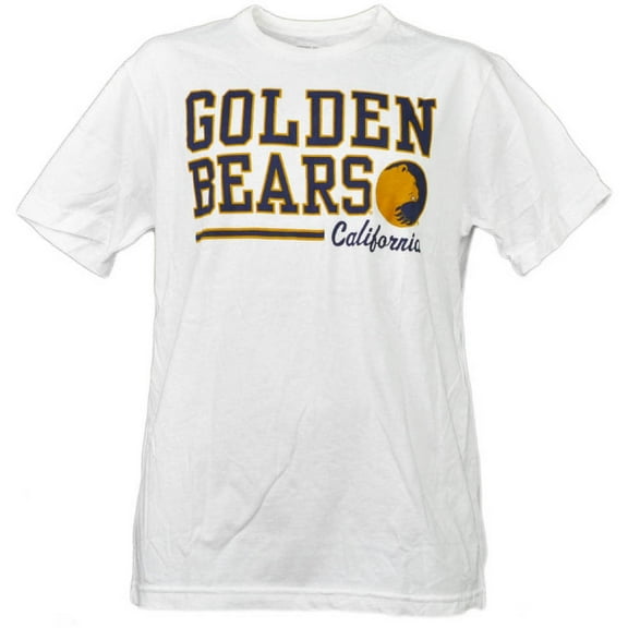 NCAA California Golden Bears White Underline Logo Tshirt Tee Short Sleeve Small