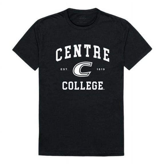 NCAA Centre College Colonels Seal T-Shirt, Black - Small