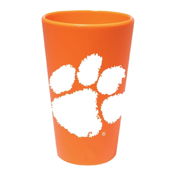 NCAA Clemson Tigers Team Color 16oz Silicone Pint Glass