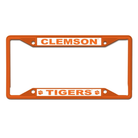 NCAA Clemson Tigers Team Colored Small Over Small License Plate Frame