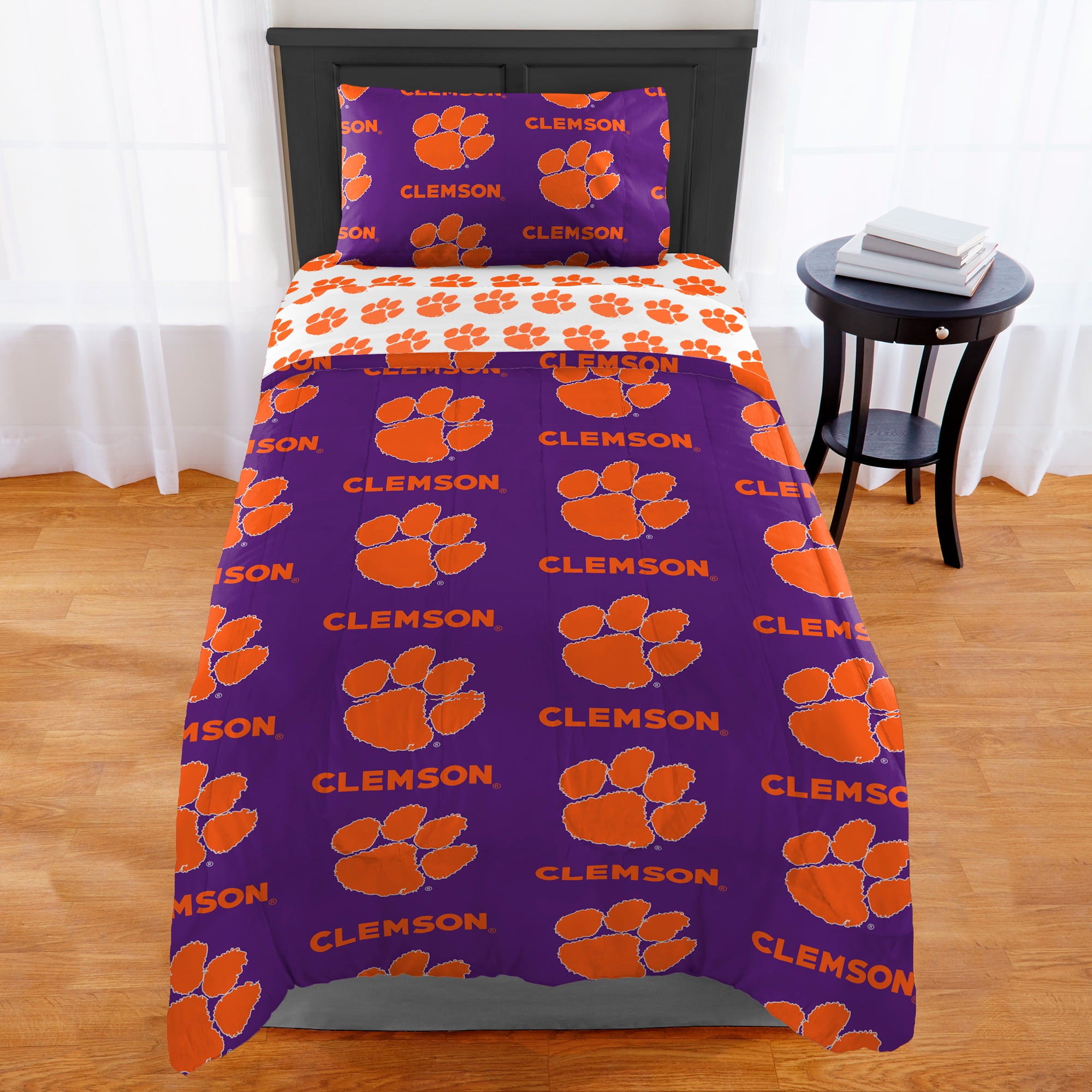 NCAA Clemson Tigers Twin Bed in a Bag Set, 1 Each
