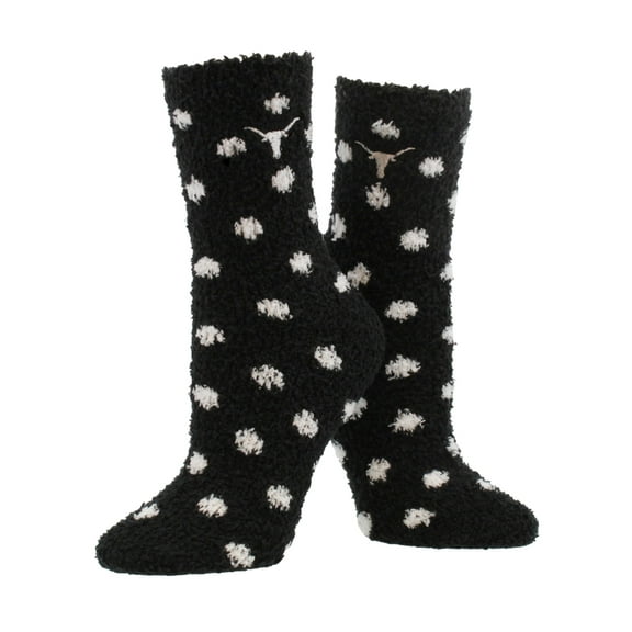 NCAA College Fuzzy Socks For Women & Men, Warm and Cozy Socks Womens Licensed Sock (Texas Longhorns, Medium)