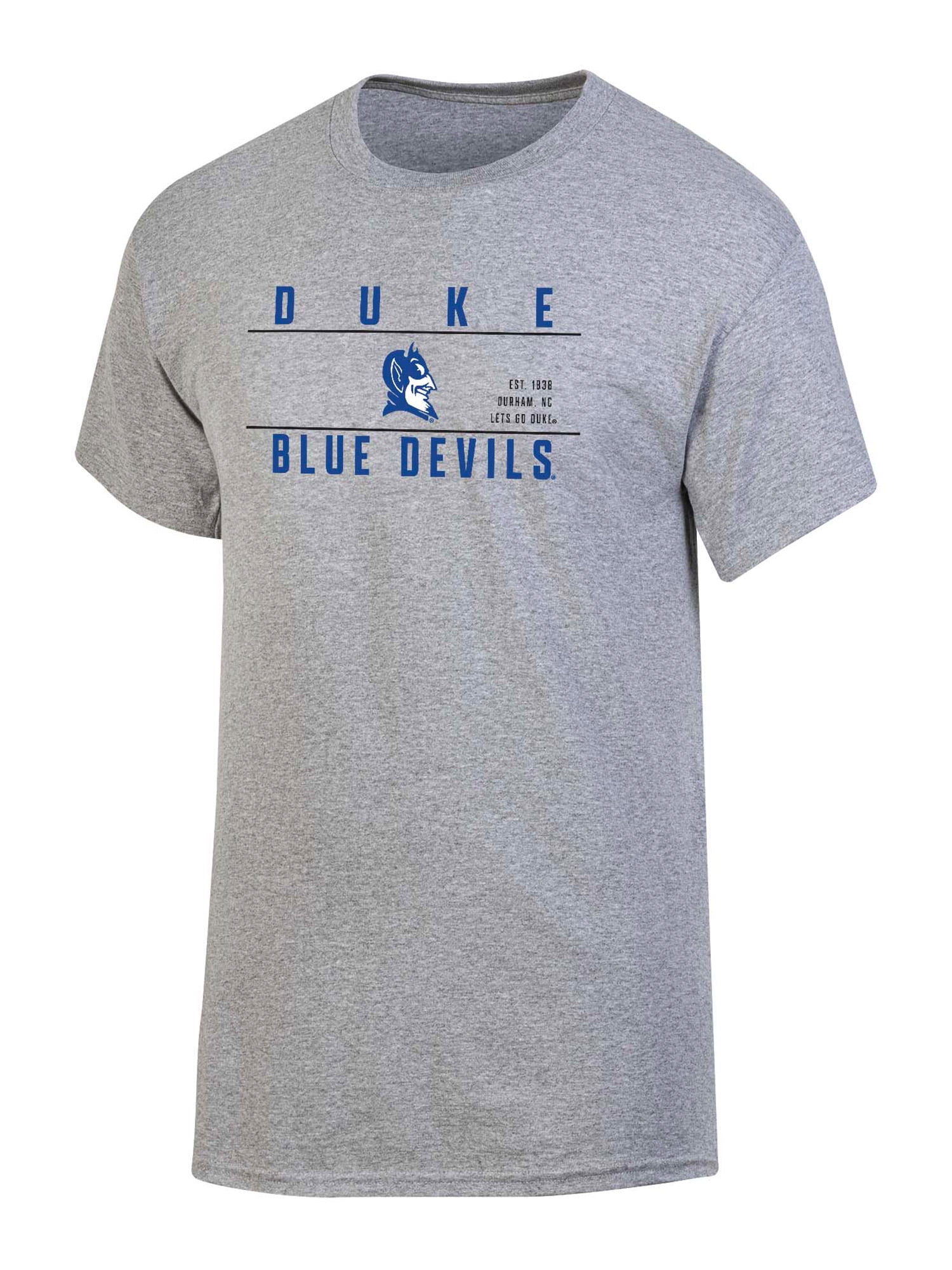 NCAA Men's Duke Blue Devils Gray Bar Logo Crewneck Tee