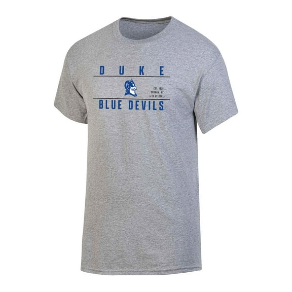 NCAA Men's Duke Blue Devils Gray Bar Logo Crewneck Tee