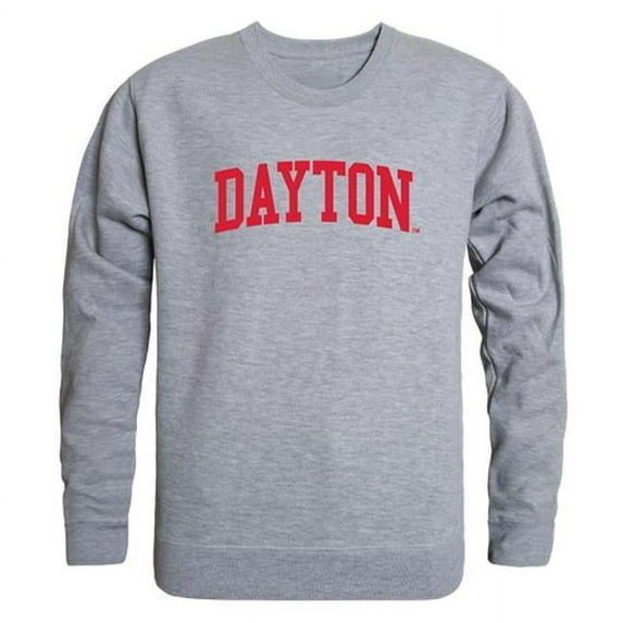 NCAA Dayton Flyers GameDay Crewneck T-Shirt, Heather Gray - Small