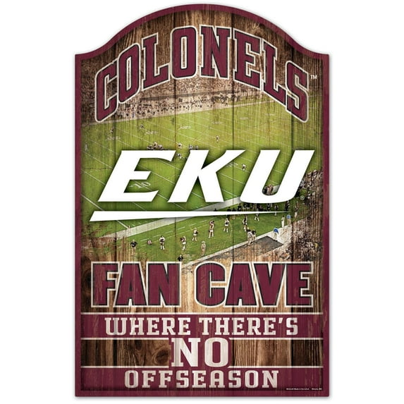 NCAA Eastern Kentucky Cave 11" x 17" Wood Sign