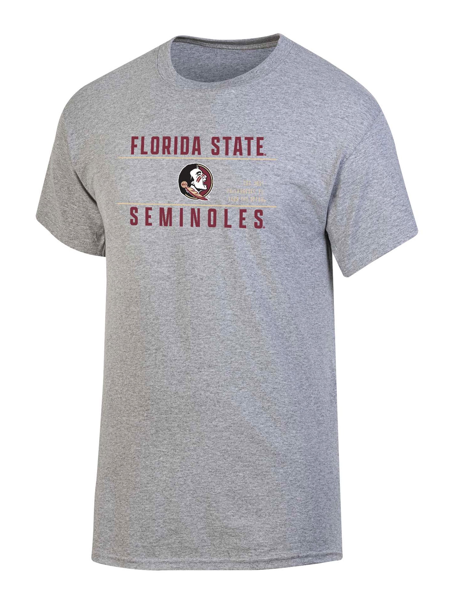 NCAA Men's Florida State Seminoles Gray Bar Logo Crewneck Tee