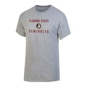 NCAA Mens Florida State Seminoles Gray Bar Logo Crewneck Tee