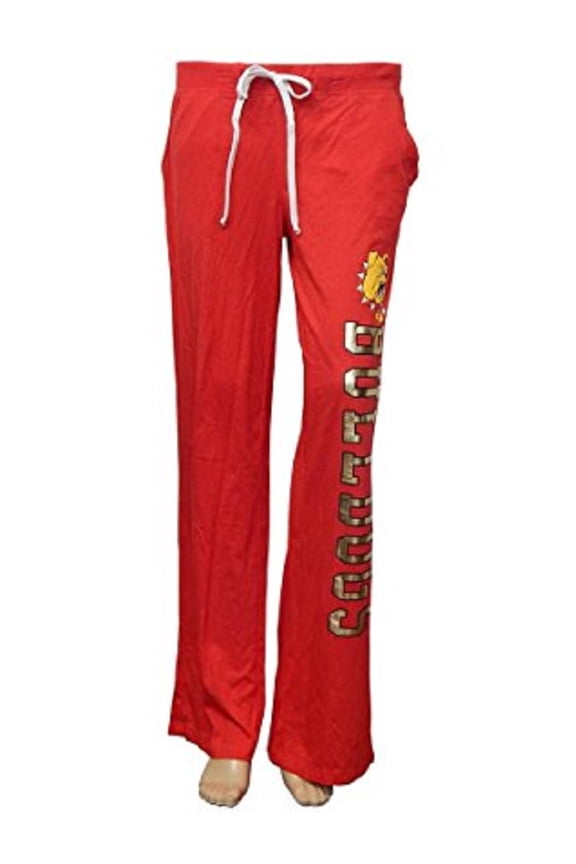 NCAA FRESNO STATE BULLDOGS Adult Women's Lounge Sleep Yoga Pant with Foil Logo (Gold Logo, Size Medium)