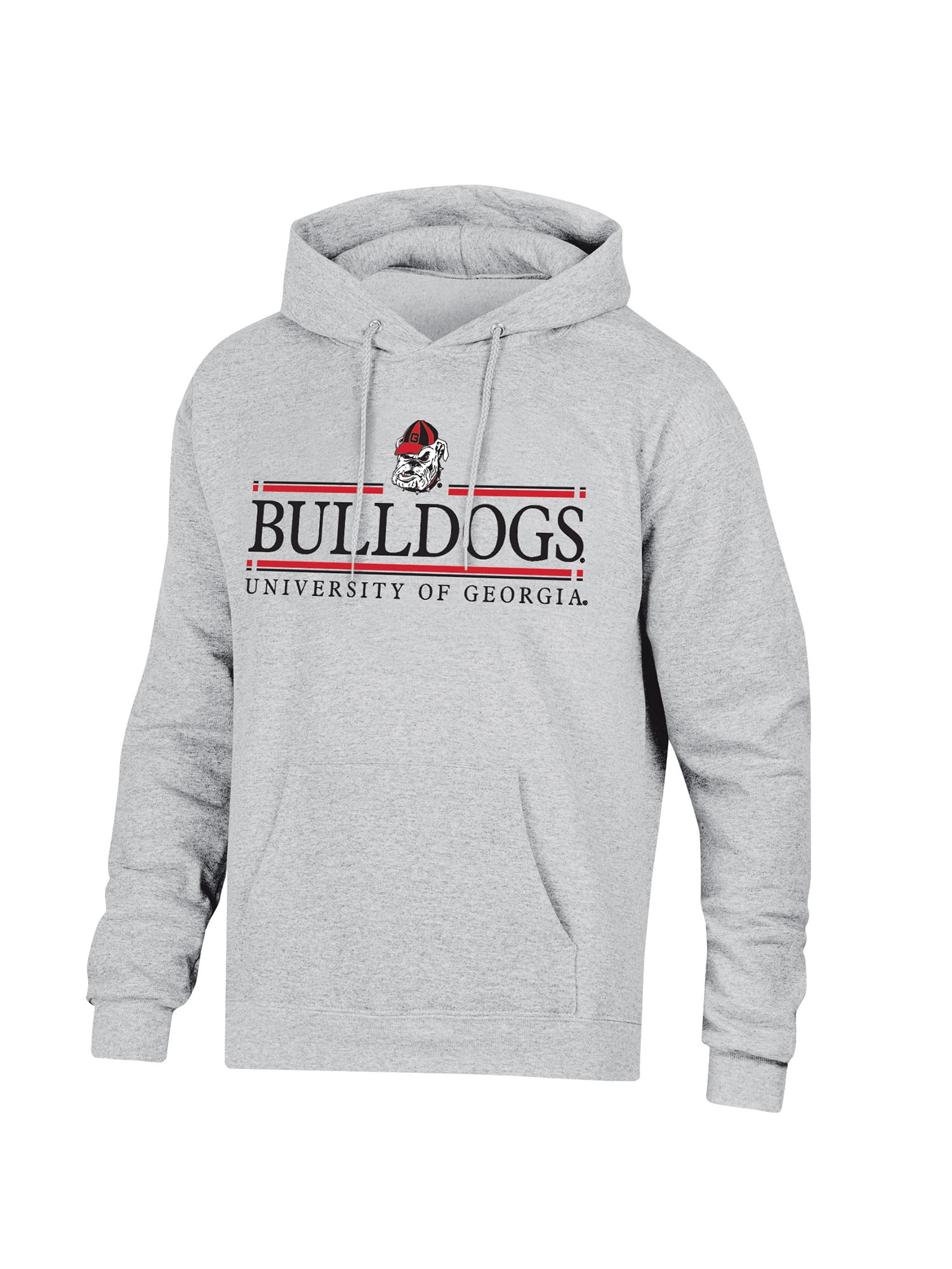 NCAA Men’s Ash Heather Team Bar Logo Fleece Hoodie Sweatshirt